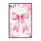 Stupell Industries Whimsical Floral Bow Pink & Beige Framed Giclee, design by Creative Studio